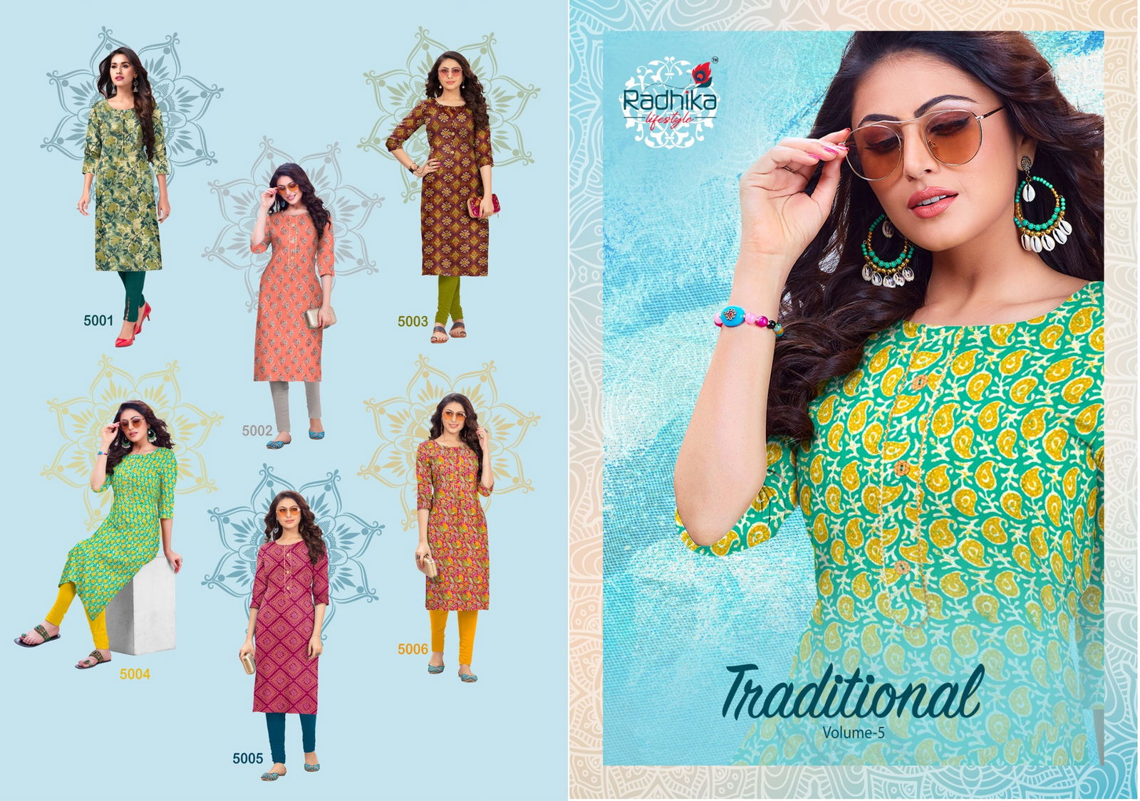 Traditional Vol 5 By Radhika Cotton Kurtis Catalog